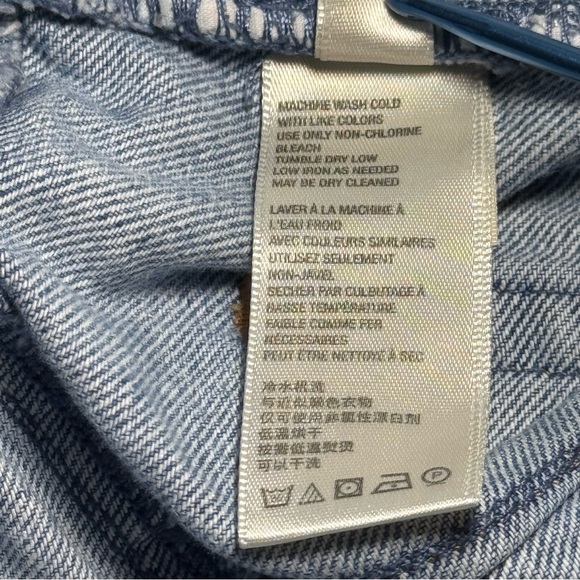 Free People We the Free Crvy Georgine Mom Jeans Sky Blue Size 26 - Picture 13 of 15